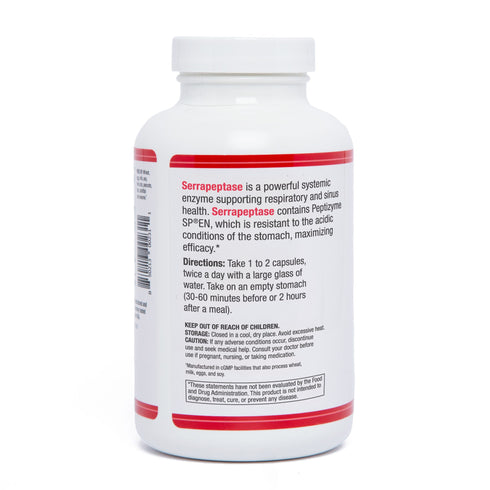 Image of Serrapeptase (Peptizyme) 120caps directions